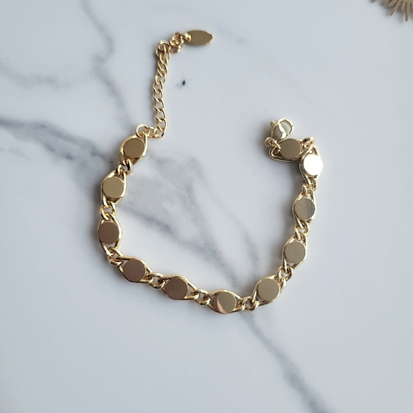 18K Gold Plated Bracelet with Colorful Gem Stone Tarnish Free Jewelry - Picture 7 of 8